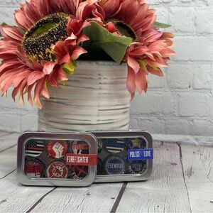 NWT boutique first responder Firefighter and Police Theme Magnet from bottletops